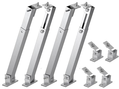 Anker SOLIX Solarmodul-Wandhalterung, 2-Panel, verstellbare Länge und Neigung (15°-30°), Aluminiumlegierung, wetterfest und robust, Silber, Solarmodul-Halterung für Balkonkraftwerke