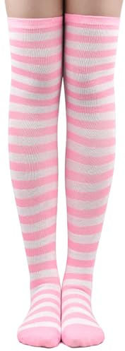 LXOrdora Over Knee Thigh High Socks Women Striped Stockings | Over Knee Style, Comfort Fit, Casual Daily Wear for Women