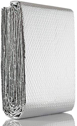 Pannelli riflettenti per radiatori, 1 m x (1-10) m Pellicola isolante in alluminio a bolle autoadesiva for pareti, camper, pavimenti, tetti(1mx10m)