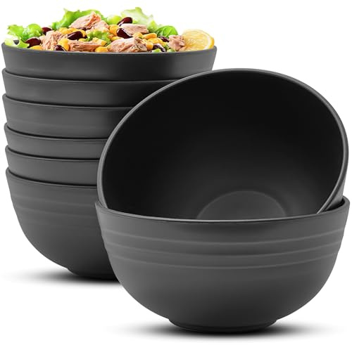 Yonality 8 pezzi ciotole cereali infrangibili, ciotole di plastica riutilizzabili, ciotole per patatine festa compleanno, insalatiera piccola, senza bpa, per cereali merenda frutta insalata