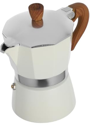 TOYANDONA Caffettiera Manuale Espresso in Bianco per Persone Design Leggero e Portatile Filtro Integrato per Aroma Intenso
