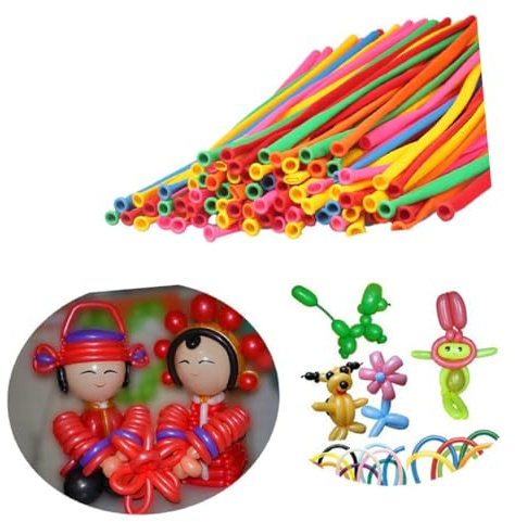 Veemoon 100pièces Ballons de Modélisation Latex Ballons à Modeler pour Fête et Célébration Assorties Couleur Aléatoire