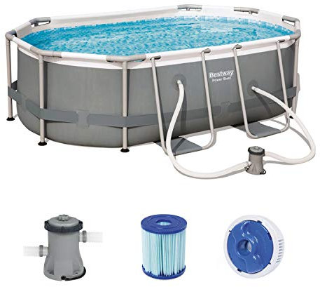 Bestway Power Steel Framepool-Set, oval, mit Filterpumpe 300 x 200 x 84 cm