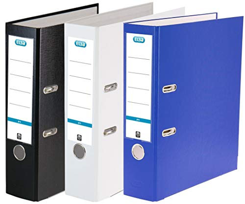 Elba Ordner A4, Smart Pro, 8 cm breit, Kunststoff außen, 3 Farben, 3 Stück