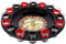 Boland 30850 - Trinkspiel Roulette Casino, Durchmesser 30 cm, 16 Schnapsgläser und 2 Kugeln, Party, Spaß, Trinken, Geburtstag