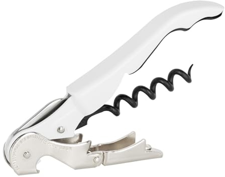 PULLTAP'S GENUINE Classic 500 (Blanco) Abridor de Vino, Sacacorchos de camarero profesional. Incluye doble palanca articulada, navaja cortacápsulas y abridor de tapones. Fabricado en España