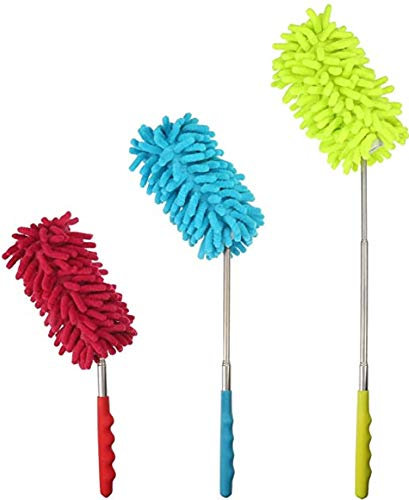 Vivid 3 x EXTENDABLE DUSTER EXTENDABLE MICROFIBER DUSTER CLEANING FEATHER EXTENDING BRUSH TELESCOPIC DUST BY CG TRADERS