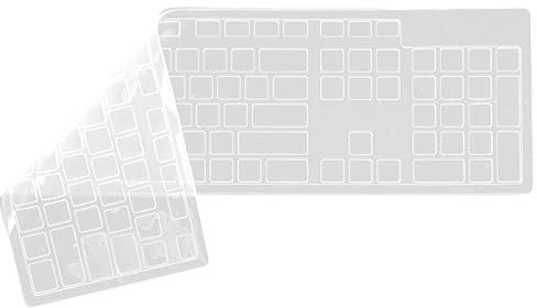 iplusmile Silikon Tastatur Abdeckung Haut Anti Weicher Tastaturschutz Kompatibel für Kb216 Kabelgebundene Tastatur (Transparent)