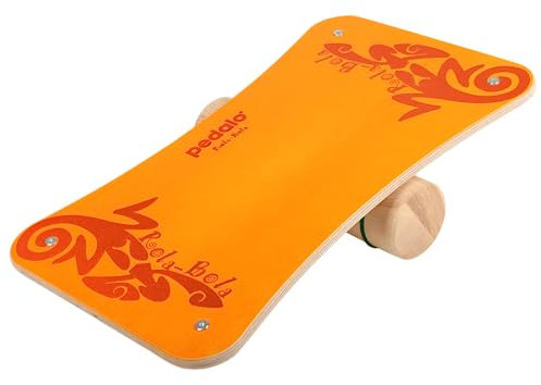 Pedalo® Rola-Bola Fun I Gleichgewichtstrainer I Balanceboard I Koordination I Balancierbrett I Fun-Sport I Surfboard I Skateboard I Freestyle (orange)