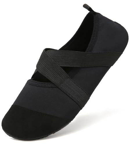 Acfoda Scarpe da Scoglio Uomo Donna Scarpette Mare Immersione Asciugatura Rapida Scarpe Acqua Antiscivolo Traspirante Ciabatte Spiaggia Piscina 22 X Nero 42.5/43