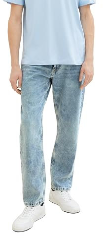 TOM TAILOR Denim Herren Loose Straight Fit Jeans, 10146 - Super Stone Blue Denim Tint, 34/34