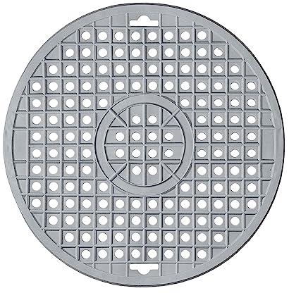 Kinvara SPÜLBECKEN Einlage Ø31cm rund Spülbeckenmatte Spülbeckeneinlage Spülmatte Abtropfmatte Matte 3-Varianten 131 (Grau)
