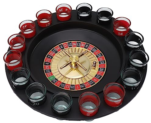 TOPINCN Drinking Game Glass Roulette, Wheel Glass Game Set Glass Roulette Novelty Gifts Drinking Party Game KTV Bar Props for Adult