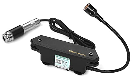 COMETX Active Guitar Pickup T-902 Acoustic Guitar Active Soundhole Pickup Magnetic + Microphone Dual Pickup Systems with Volume Controls for Classic Folk Guitars (Battery Not Included)