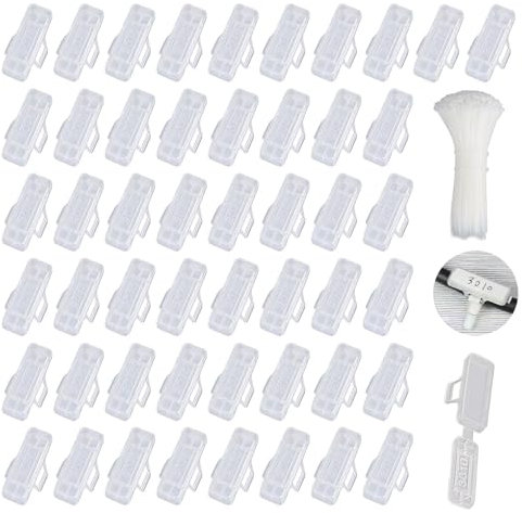 50 Stücke Beschriftung für Kabel, Kabeletiketten, Wiederverwendbare kabelmarkierer, Netzwerkkabel Beschriftung, Beschriftungsschilder für kabel—Enthält 50 Kabelmarker, 50 Kabelbinder, 84 Etiketten