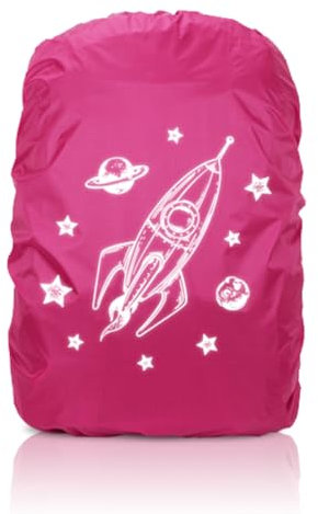 Meleager Housse de Sac à Dos Imperméable et Réfléchissante 35L, Protection Pluie Sac à Dos, Protege Sac a Dos Réfléchissante, Protege Cartable Pluie pour Camping Randonnée Voyage Cyclisme