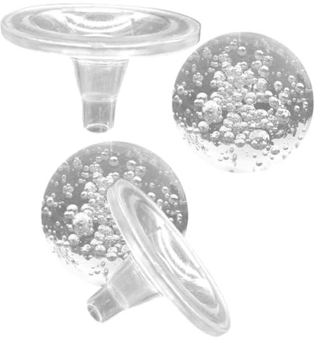 SUPVOX 2sets Glass Ball and Stand Crystal Ball Ornaments for Tabletop Water Fountain Crystal Sphere Decoration Decorative Glass Spheres for Diy Fish Tank Air Bubbler