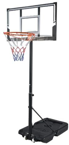 COSTWAY 3.3-10 FT Portable Basketball Hoop and Stand, Professional Basketball Goal System with Shatterproof Backboard and Wheels, Indoor Outdoor Basketball Stand for Kids Junior Adults