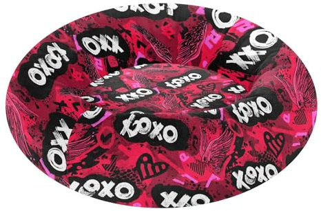 XOXO Alla hjärtans dag graffiti husdjur kattbädd varm och mjuk fluffigare ortopedisk hundbädd för liten storlek husdjurstillbehör