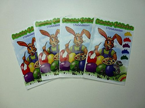 5 Beutel Heitmann`s- Ostereier Malfarben, Kaltfarben, also insgesamt 25 Färbetabletten für Ostereier, Kaltfärben, Eierfarben