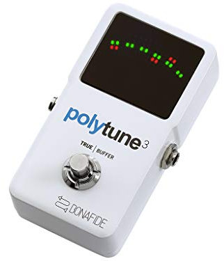TC Electronic Polytune 3 Accordeur Polyphonique Ultra-Compact avec Multiples Modes D’Accordage et Buffer Bonafide Intégré
