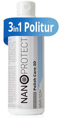 Nanoprotect Polish Care 3D | 500g für 16-24m² | Hochglanz Nanopolitur und Nanobeschichtung | Ideal zur Autopflege und Reinigung | Politur für Auto und Motorrad
