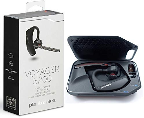 Plantronics Voyager 5200 Bluetooth Headset Earpiece with Charging Case Kit