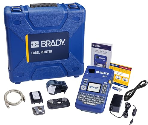 Brady M510 Portable Label Printer Kit Labelling Device Industrial Labelling Machine for Chemical Resistant Labels - incl. Case, Battery, UK Power Cord and Label Cartridge replaces BMP51
