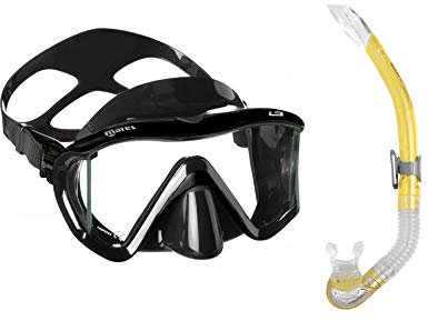Mares i3 + Bay snorkelset (svart-gul)