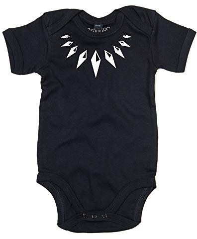 Brand88 Panther Costume, Baby Grow - Black/White 12-18 Months