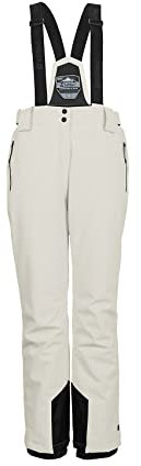 Killtec ksw 249 Wmn pnts - Pantaloni Funzionali da Sci da Donna, con Protezione per Bordi Rimovibile e ghetta antineve, Colore Bianco, 42 EU
