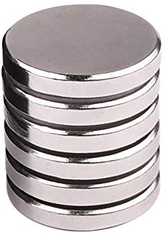 Imanes autoadhesivos fuertes, 30 x 5 mm, 6 unidades de imanes de neodimio, imanes adhesivos extrafuertes para bricolaje, ciencia, oficina, cocina y almacén
