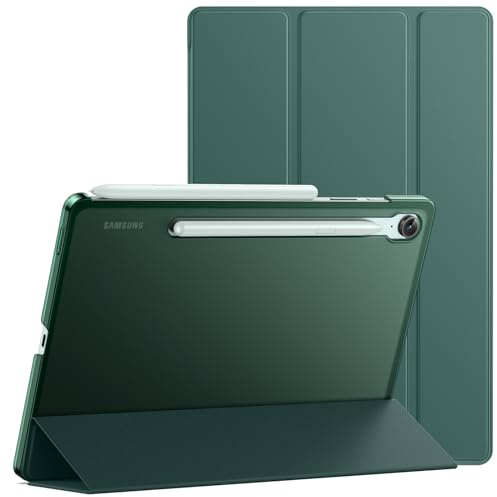 JETech Skyddsfodral för Galaxy Tab S10 Lite/S10 FE/S9 FE, Midnattsgrön | För 10,9, Tunn Genomlysande Baksida, Tri-Fold Stativ, Stöder S Pen-Laddning, Automatisk Väckning/Sömn, Tunt och Stötsäkert