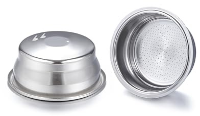 Pressurized filter basket compatible with Breville sage BES870/875/880/878/890/810 Barista Infuser bambino plus BES 500 Two Cup Dual Wall Filter, 54mm coffee machine replacement accessories