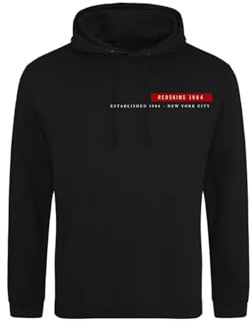 Redskins tröja tröja huvtröjor sporttryck kläder barn pojke och flicka vinter fleece varm modell R231072 svart 12 år, svart, 12 �r