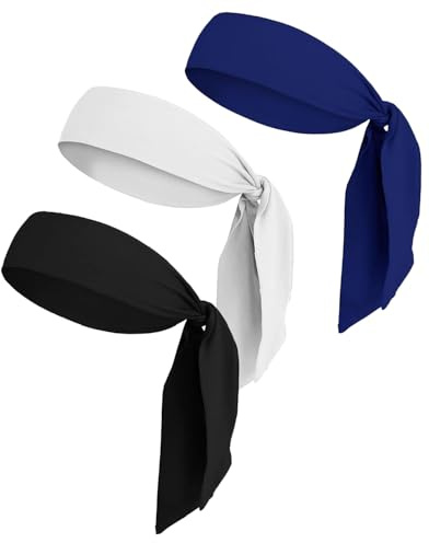 Zeayebsr 3pcs Diademas Elásticas Antideslizantes,Diadema Deportiva,Mini Banda para El Sudor,hijab de tenis，cinta sudor cabeza，cinta frente sudor，para Correr, Fútbol, Yoga y Fitness
