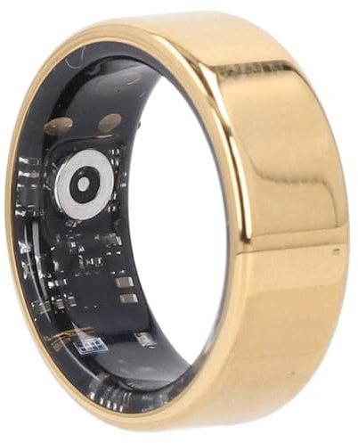 Vikye Smart-Ring-Gesundheits-Tracker, Schlaf-Tracking, Tragbare Gesundheitsringe, Gesundheits-Fitness-Tracker-Ringe für Frauen und Männer, mit Mehreren Sportmodi (Gold)