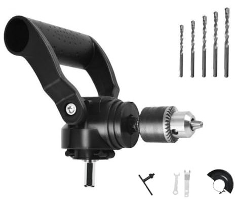 Adattatore per trapano angolare flessibile ad angolo retto per migliorare l'accesso in aree strette