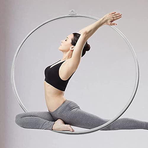 Aerial-Hoop-Yoga-Reifen, großer Aerial-Hoop für das Heim-Fitnessstudio, Einzelpunkt-Hoop für Zirkusakrobatik-Aufführungen für drinnen und draußen (Größe: Durchmesser 90 cm (35 1/2 Zoll)) (Durchme