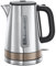 Russell Hobbs Kettle [1.7l, 3000W, stainless steel] Distinctions Titanium (Push-to-open lid, 360° base with cord storage, Perfect pour spout,removable Anti-scale filter, water level indicator) 24284