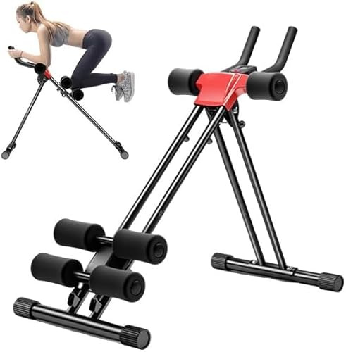 Ab Machine Abdominal Stomach Workout: Adjustable Ab Trainer Machine Ab Cruncher Core Strength Training Equipment for Home Gym Foldable for Women and Men