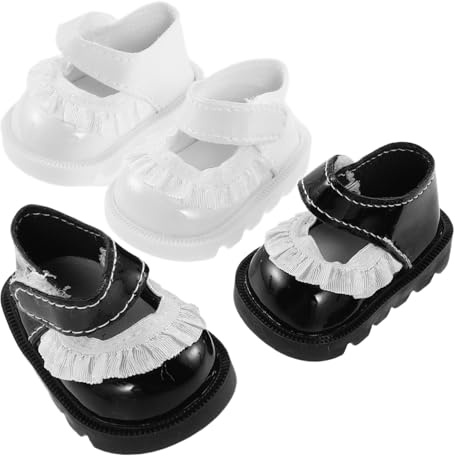 TOYANDONA 2pares Zapatos De Muñeca Encaje De Flores Accesorios De Casa De Juguete Miniatura para Vestir Muñecas