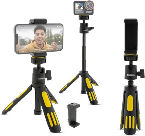 PATONA Tripod for Camera & Smartphone (30cm) | Phone Tripod for iPhone