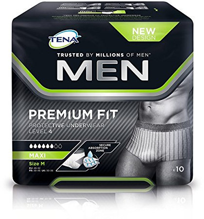 Tena Men Premium Fit Protective Underwear Level 4 - S/M (3 Packs of 10)