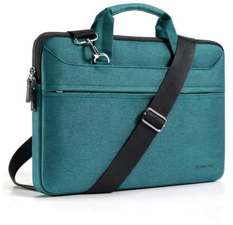 DOMISO 17 tums vattentät laptopväska portfölj, axelväska, laptopväska för 17–17,3 tum notebook/Dell Inspiron/Lenovo IdeaPad/Acer/HP Envy/ASUS ROG/MSI GS73VR Stealth Pro, Teal