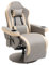 HOMCOM Reclining Gaming Chair, 360° Swivel Racing Video Gaming Manual Recliner with Footrest, Headrest and Cup Holder, PU Leather Armchair with Storage Pocket, Grey