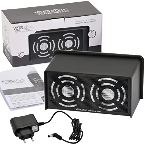 VOSS.sonic Repellente ad ultrasuoni scaccia ratti, Topi, Insetti Professional 5500+, Area di Copertura Fino a 325 m²