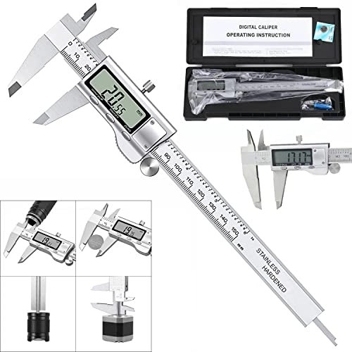SAMTEK Digital Vernier Caliper, 6inch/150mm Calipers Measuring Tool with Large LCD Screen, Lightweight Vernier Callipers for Inch/Metric/Fraction Conversion