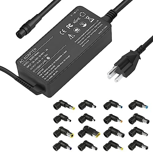 ELECBRAIN 90W Universal AC Adapter Laptop Charger Compatible with HP Dell Lenovo Acer Asus Toshiba IBM Sony Fujitsu Gateway Notebook Ultrabook Chromebook Power Supply Cord with 16 Connectors