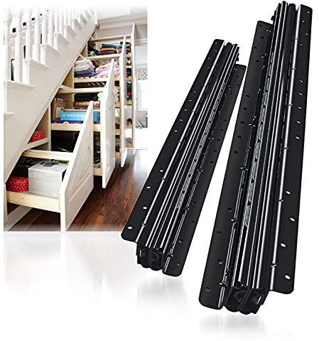 1 Par Guías de Cajón de Carga Pesada, Rieles de 120 kg, Sistema de Raíles de Alta Resistencia para Muebles de Cocina y Armarios (39-89 inch(1000-2250mm), Montaje inferior 120KG)